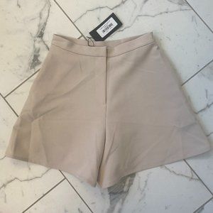 Blaque Label Cream Hi rise flutter shorts